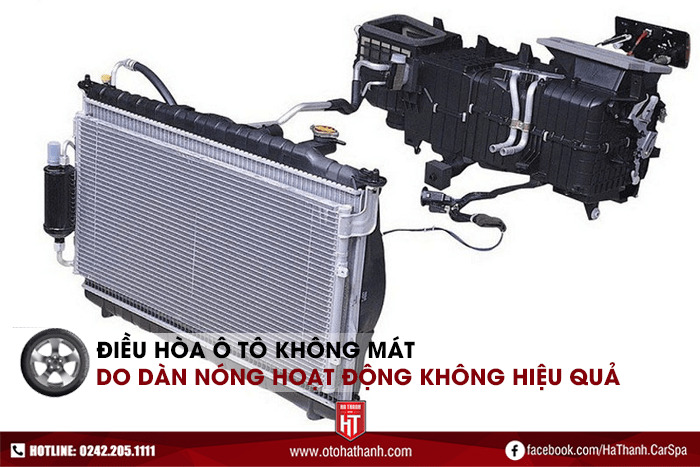 Điều hòa ô tô không mát do dàn nóng điều hoà hoạt động không hiệu quả