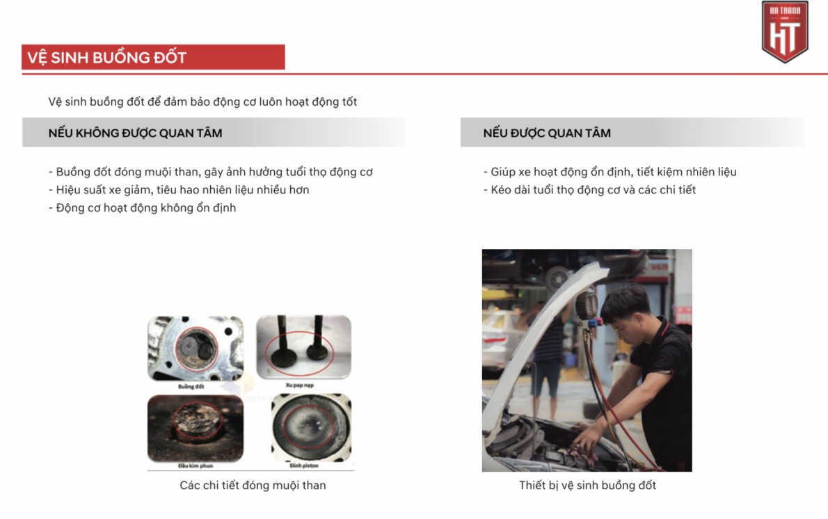 Vệ sinh buồng đốt