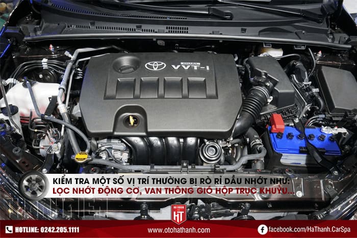 Kiểm tra một số vị trí thường bị rò rỉ dầu nhớt