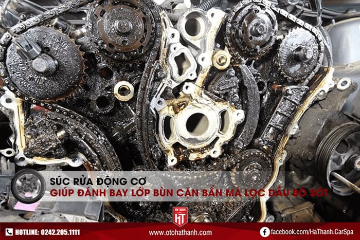 Súc rửa động cơ ô tô giúp loại bỏ sạch những gì lọc dầu bỏ sót