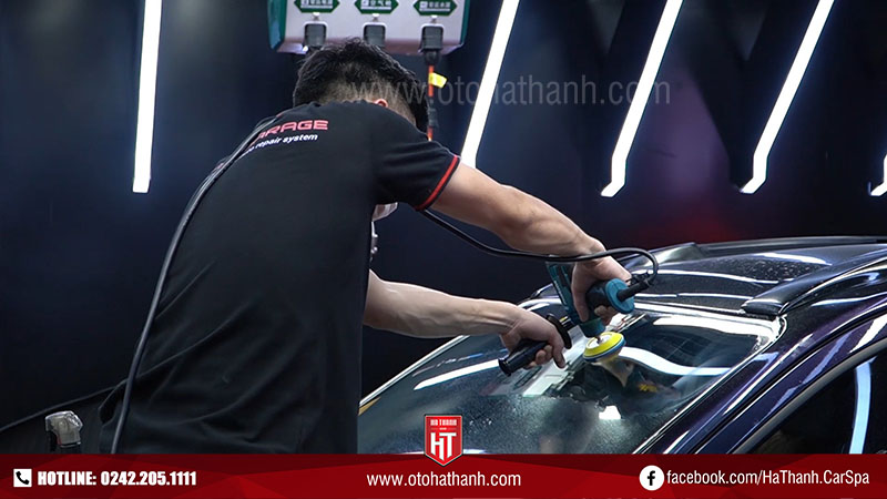 Đánh bóng kính ô tô, tẩy ố kính ô tô tại Hà Nội