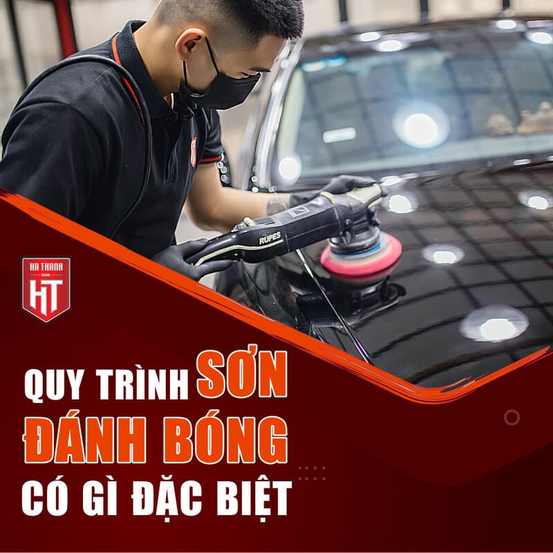 Quy trình đánh bóng sơn xe ô tô tại Hà Thành Garage
