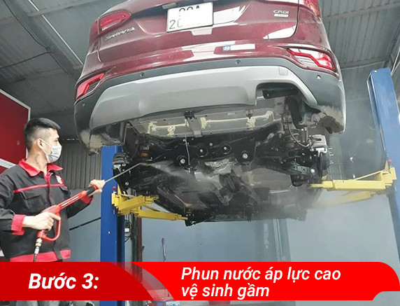 Quy trình sơn phủ gầm tại Hà Thành Garage - Bước 3