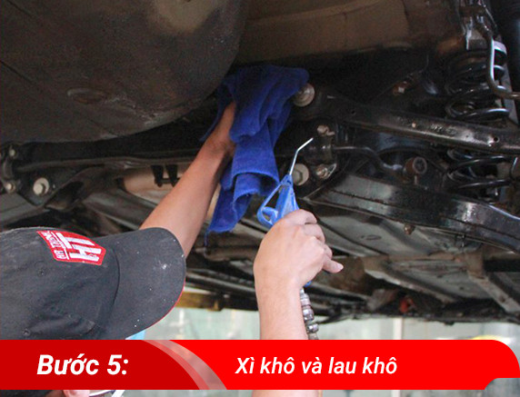 Quy trình sơn phủ gầm tại Hà Thành Garage - Bước 5