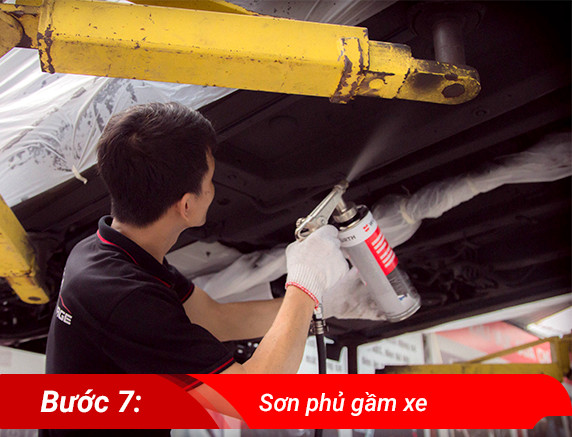 Quy trình sơn phủ gầm tại Hà Thành Garage - Bước 7