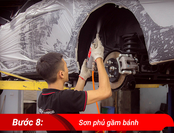 Quy trình sơn phủ gầm tại Hà Thành Garage - Bước 8