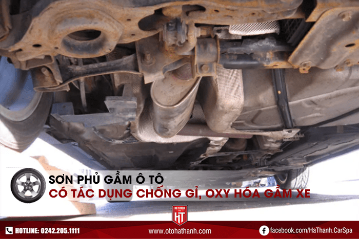 Gầm xe sau một khoảng thời gian vận hành bị oxy hóa