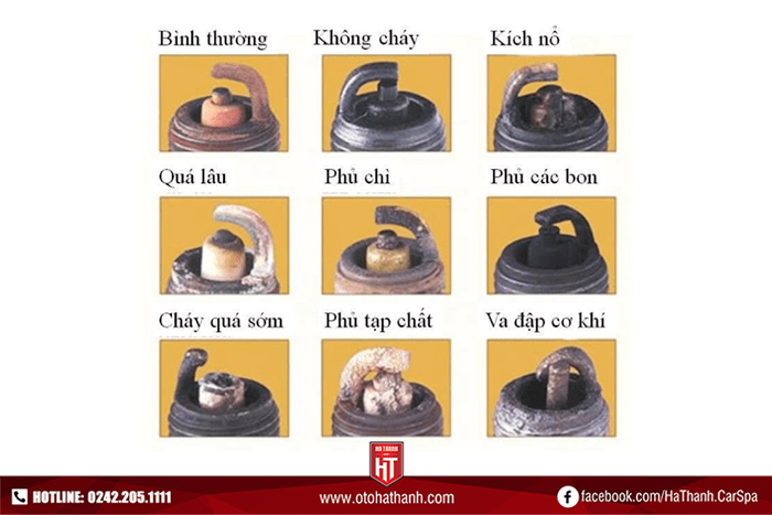 Cách nhận biết bugi ô tô bị hỏng qua tình trạng đầu bugi