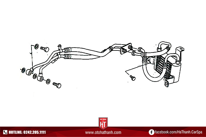 Cấu tạo két làm mát dầu bằng không khí - hệ thống bôi trơn ô tô